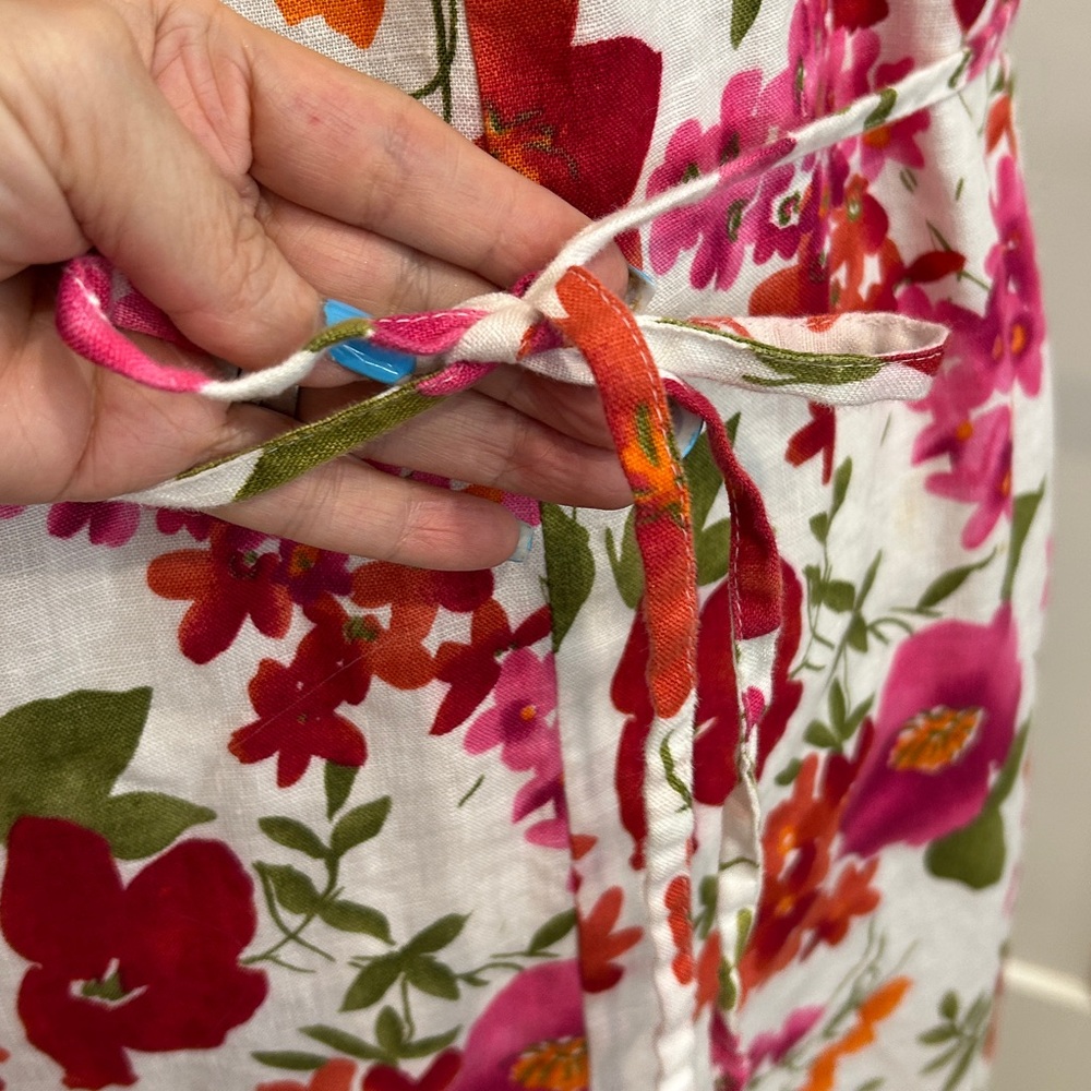 Style & Co Woman 💯% Linen Maxi Dress, Floral All over Print | Size 1X - Picture 7 of 9